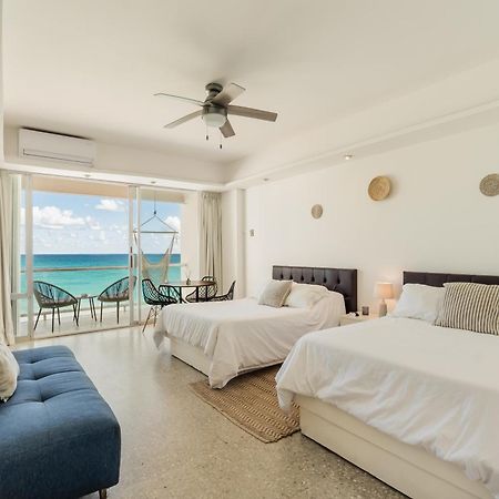 *Turquoise Escape- Beachfront Studio By Casa Paraiso* Cancún Extérieur photo