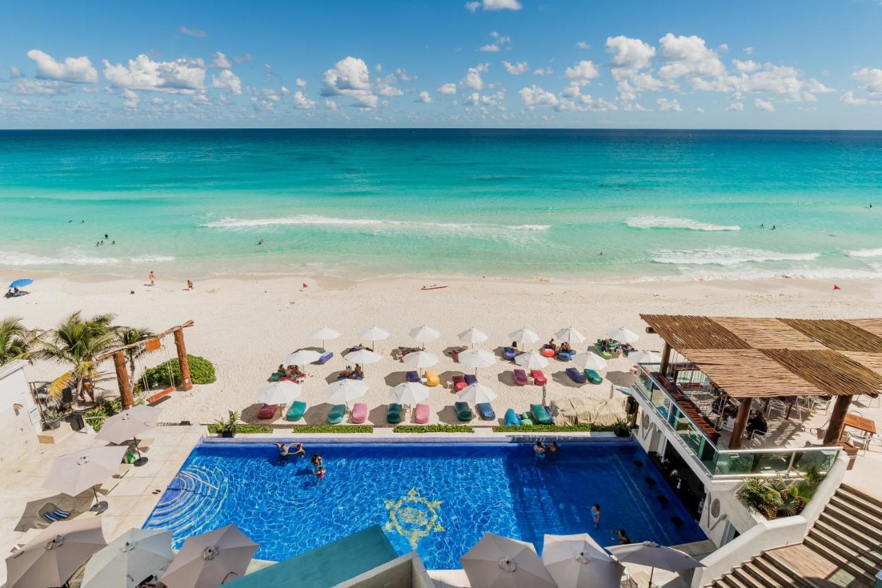 *Turquoise Escape- Beachfront Studio By Casa Paraiso* Cancún Extérieur photo