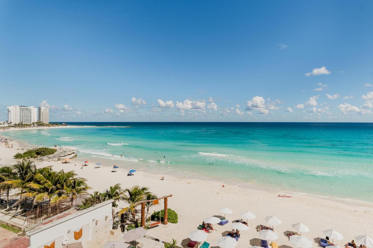 *Turquoise Escape- Beachfront Studio By Casa Paraiso* Cancún Extérieur photo
