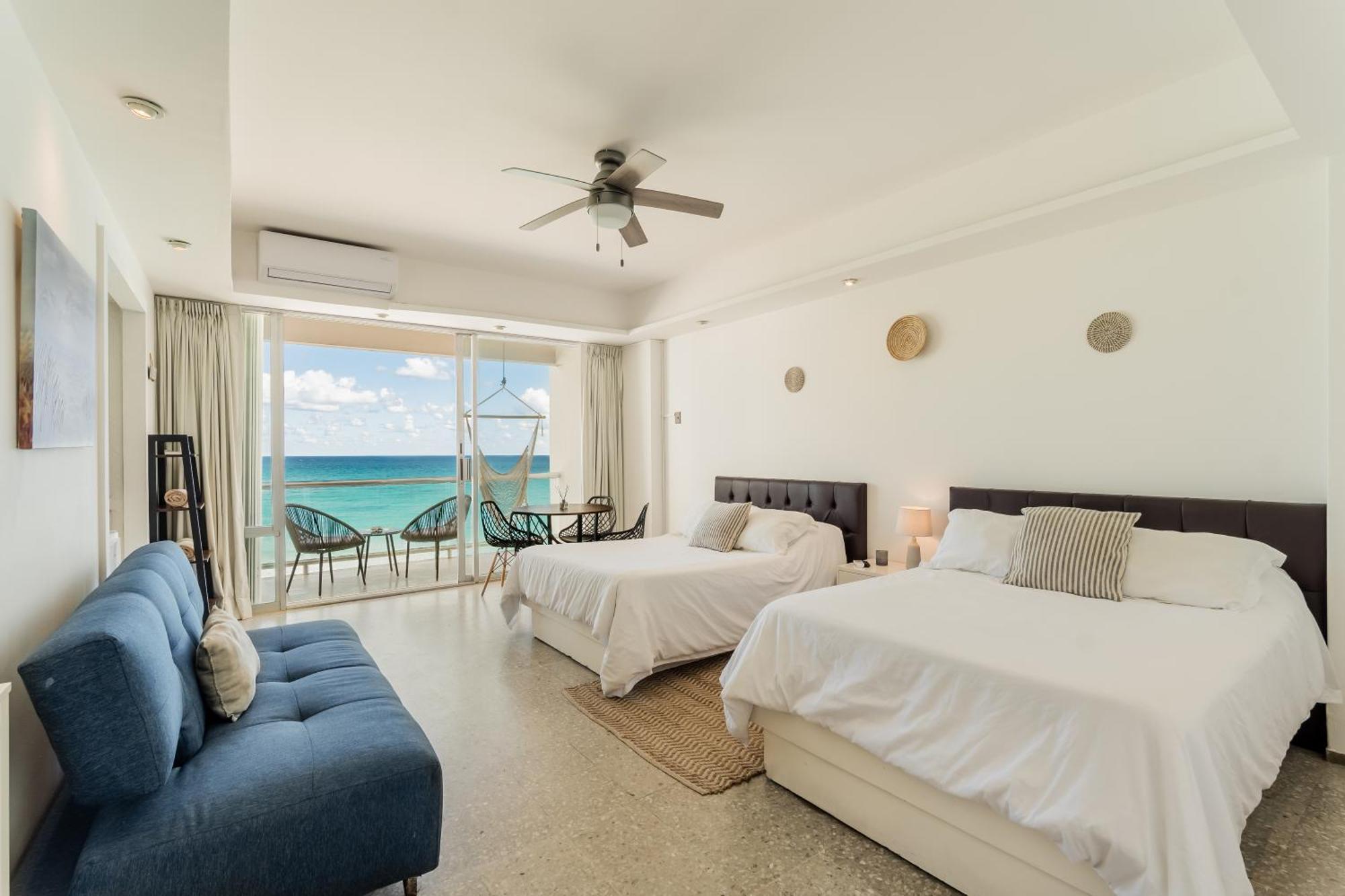 *Turquoise Escape- Beachfront Studio By Casa Paraiso* Cancún Extérieur photo